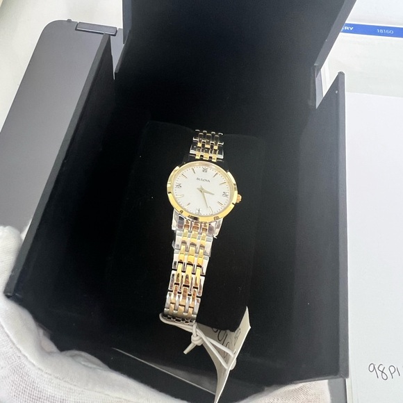 BULOVA Classic Women’s Two Tone Stainless Steel Watch 98P115 - Picture 2 of 4